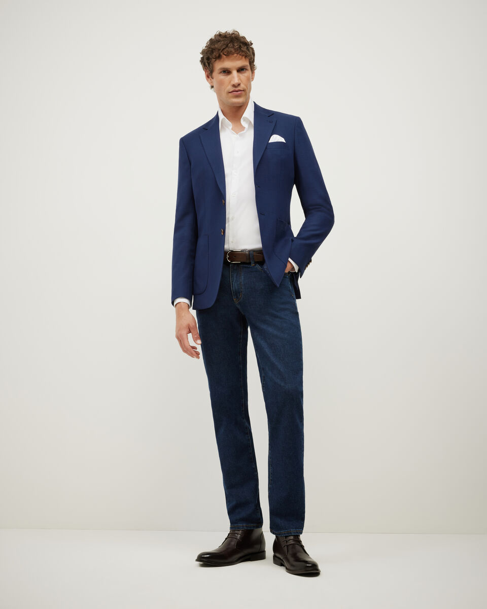 Slim Stretch Blazer, Navy, hi-res